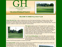 Tablet Screenshot of greenhillsgolfclub.net